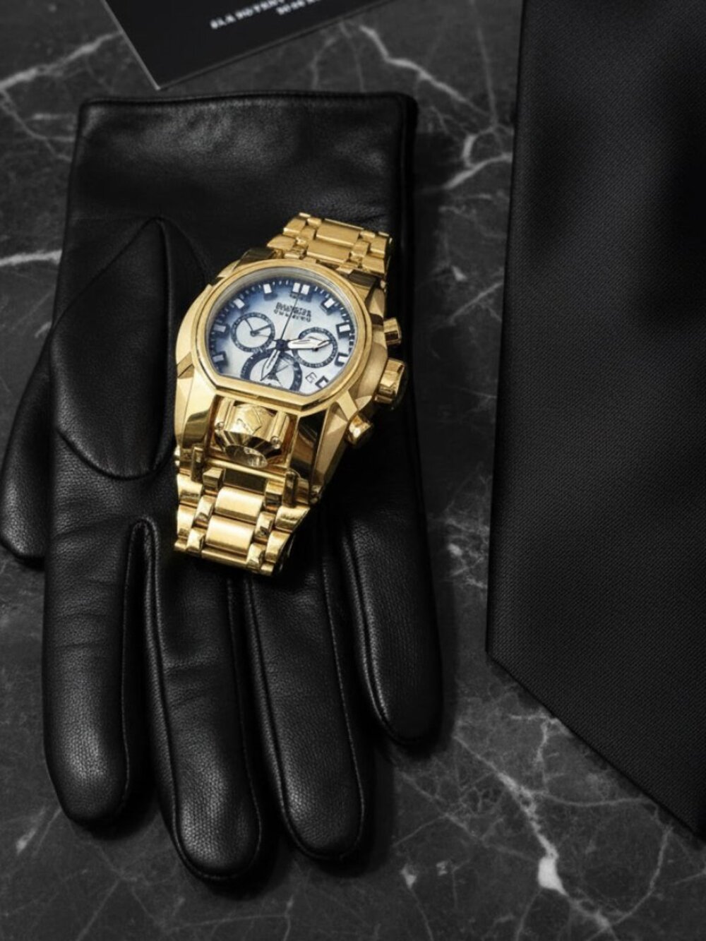 Invicta Zeus Bolt Limited Edition Gold Tone Watch NEW Heavy CO Case Swiss Chron